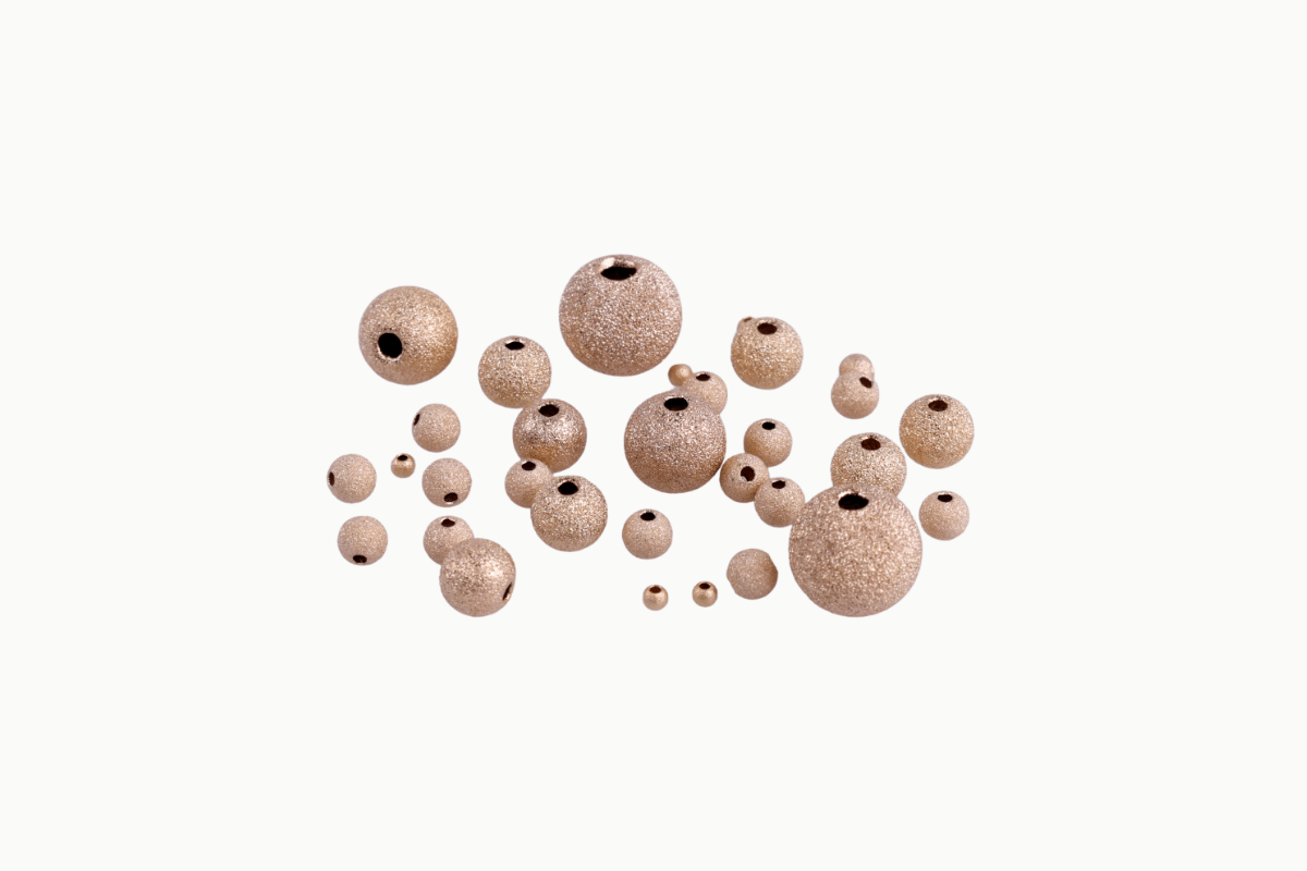 Gouden stardust gold filled kralen 14/20 met matte glans in maten 2 tot 10 mm
