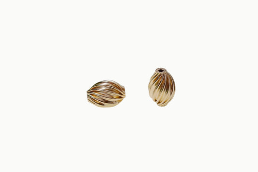 Ovale plooi twist kraal – 14/20 Gold Filled – 13 x 10 mm