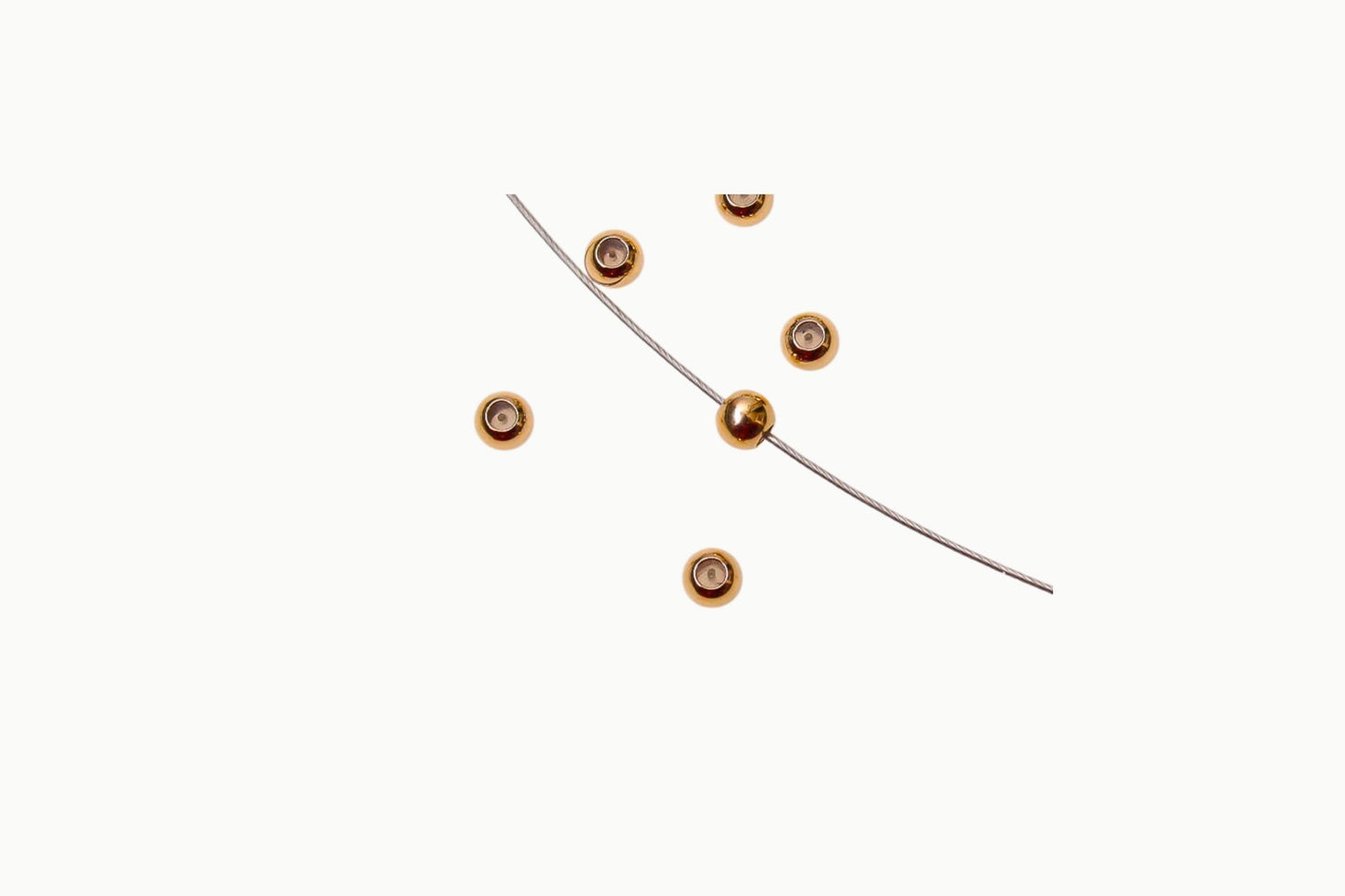 Stopperkraal rond siliconen – 14/20 Gold Filled – div. afm.