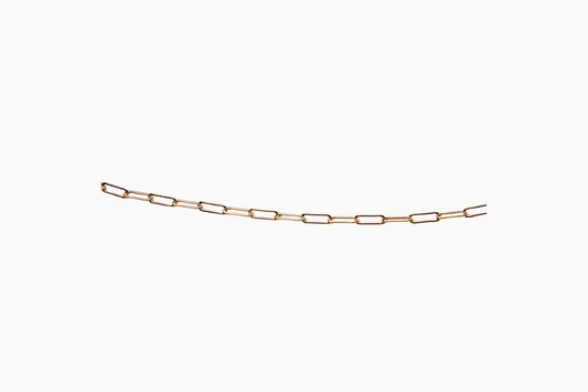 Gold filled paperclip ketting 14/20 van 45 cm