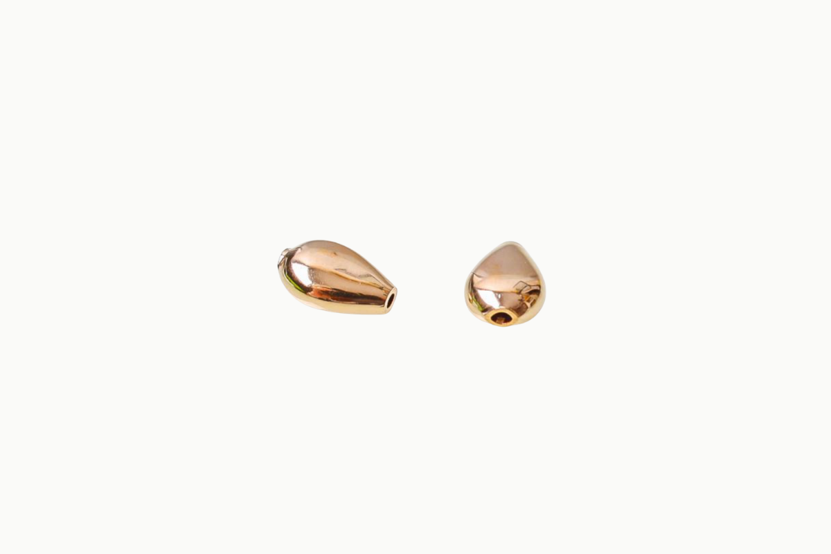 Platte druppel gold filled kraal 14/20 11 bij 7.5 mm