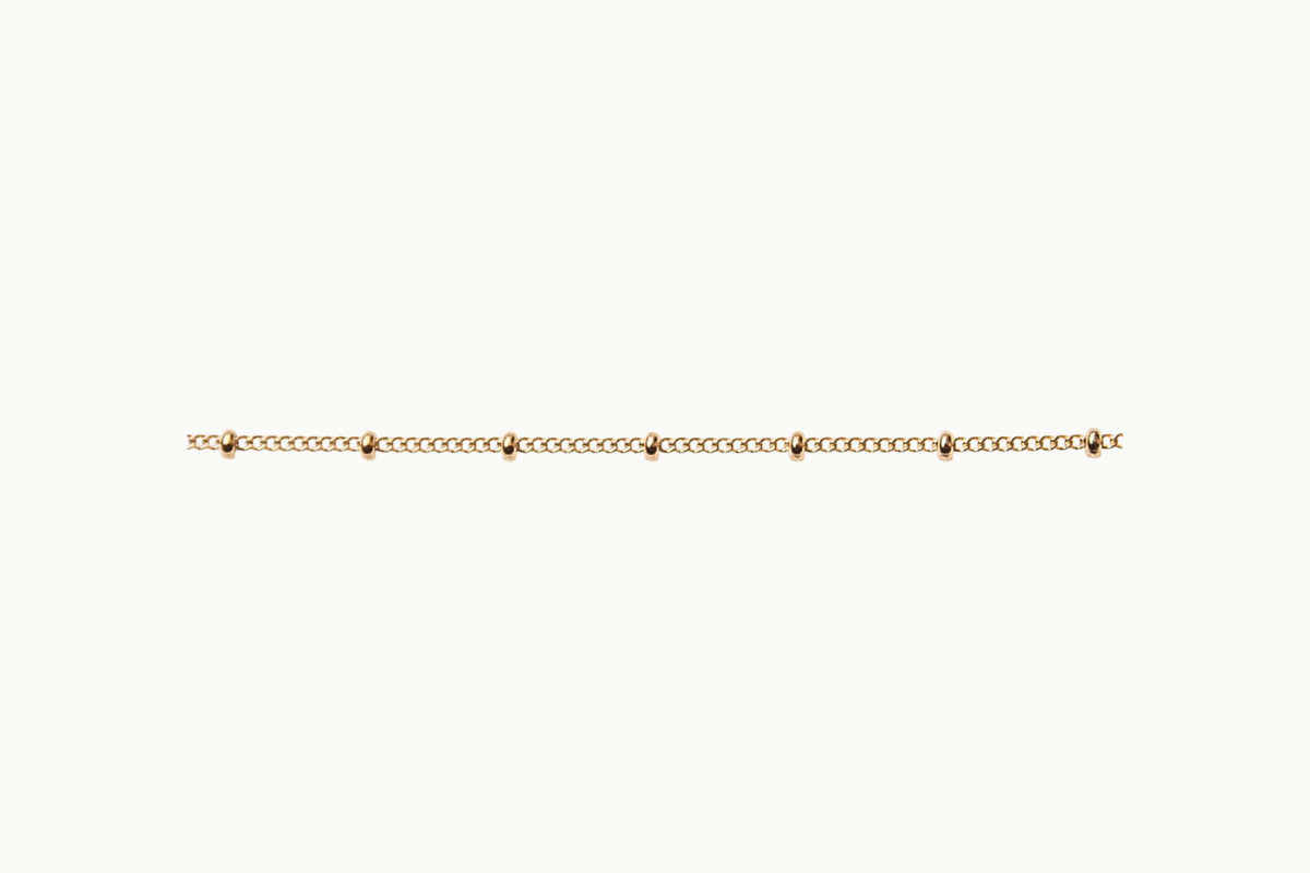Gold filled satelliet ketting 14/20 met kleine bolletjes