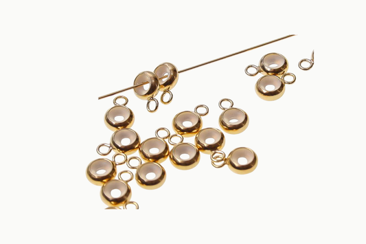 rondel stopper kraal van 5 mm in 14/20 gold filled voor sieraden afwerking